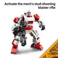 Thumbnail for LEGO Star Wars Clone Shock Trooper Mech Building Toy for Boys & Girls - Poseable Star Wars Figure W/Pretend Play Blaster & Stud Shooter for Kids & Fans, Ages 6+ - Gift Idea for Birthdays - 75448