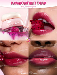 Thumbnail for SHEGLAM Hydra Jelly Pocket Lip Jam Hydrating Nourishing Lip Gloss Moisturizing Lip Makeup-Dragonfruit Dew