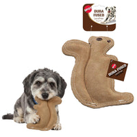 Thumbnail for SPOT Dura-Fused Leather Squirrel Dog Toy – Real Leather & Jute Fabric, Double-Stitched & Durable, Soft Stuffed Squeaky Interactive Chew Toy for Moderate Chewers, Small & Medium Dogs, 8in