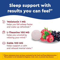 Thumbnail for Nature Made Wellblends Back To Sleep, Lower Dose Melatonin 1 mg, L theanine 100 mg and GABA 100mg, Sleep Supplement, 40 Fast Dissolve Tablets