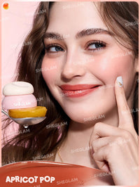 Thumbnail for SHEGLAM Hydra Jelly Pocket Lip Jam Hydrating Nourishing Lip Gloss Moisturizing Lip Makeup-Apricot Pop