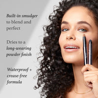 Thumbnail for Julep Eyeshadow 101 Crème-to-Powder Waterproof Eyeshadow Stick Duo – Long-Lasting, Crease-Proof, Easy Apply with Built-in Smudger - Sand Shimmer and Smoky Tawny Matte