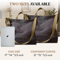 Thumbnail for Large Tote Bag for Women, Canvas Gift for Women, Inside Out Bag, Fashion Crossbody 16oz Cotton, Large Capacity Shoulder Tote