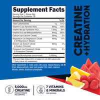 Thumbnail for Nutricost Creatine Monohydrate + Hydration Fruit Punch Flavored (30 Servings) - 7 Vitamins & Minerals, 5000mg of Creatine Per Serving