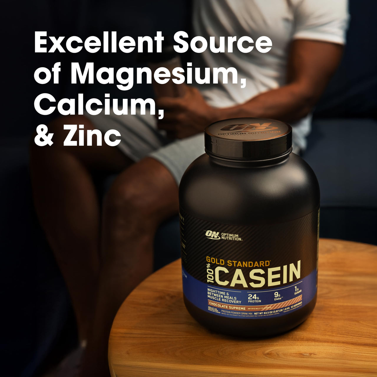 Optimum Nutrition Gold Standard 100% Micellar Casein Protein Powder, Slow Digesting, Helps Keep You Full, Overnight Muscle Recovery, Creamy Vanilla, 4 Pound (Packaging May Vary)