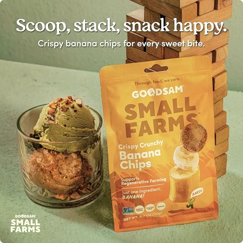 Image 4 of GOODSAM Small Farms Baked Banana Chips, Pack of 8 Simple Ingredient Fruit Chips