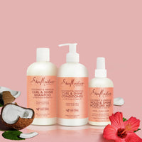 Thumbnail for SheaMoisture Moisturize and Define Shampoo, Conditioner, and Curl and Shine Mist for Curly Hair Care Coconut and Hibiscus with Shea Butter and Coconut Oil