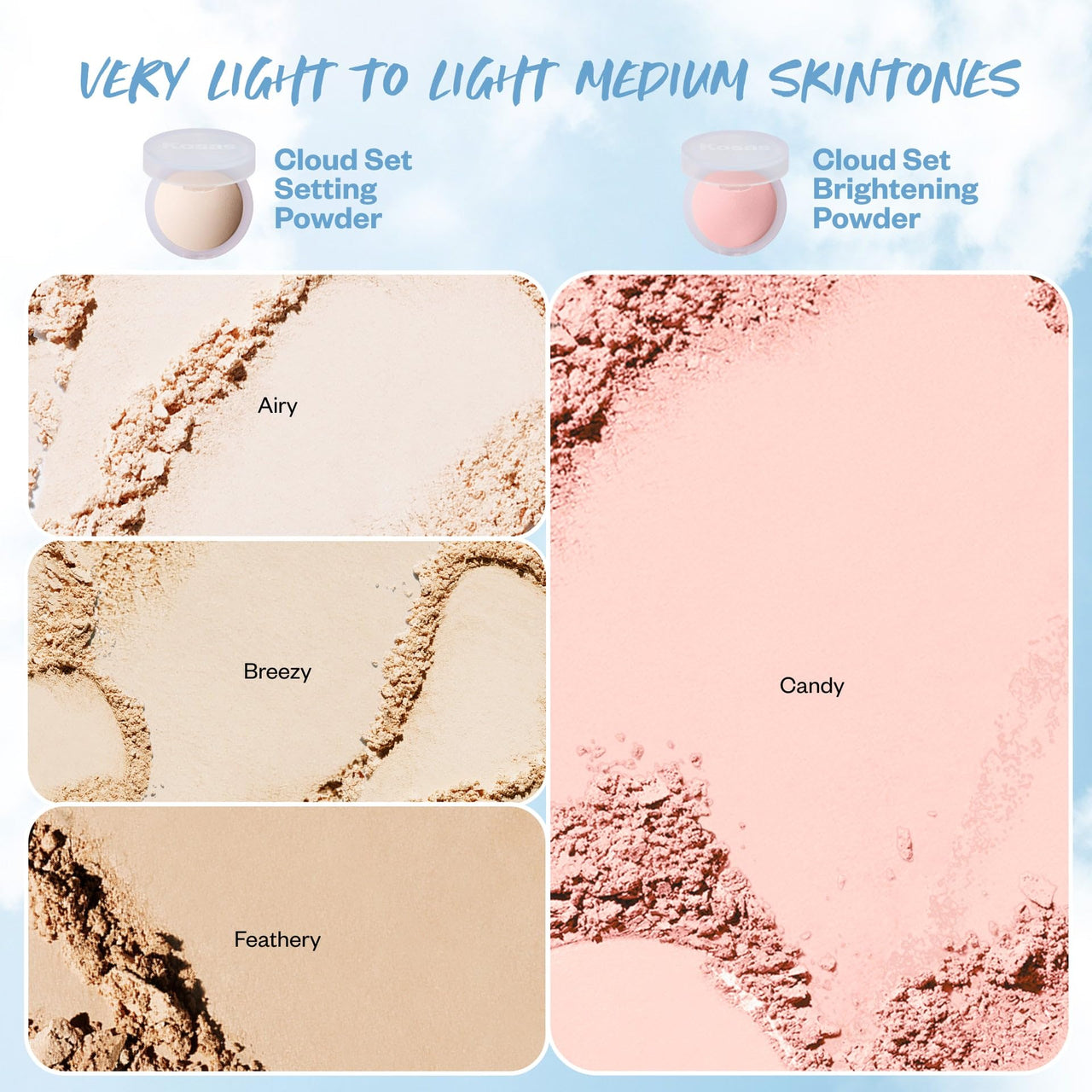 Kosas Cloud Set Pressed Setting Powder – Translucent Shine Control Face Powder, Soft Matte Finish, Velvety (Sheer Deep)