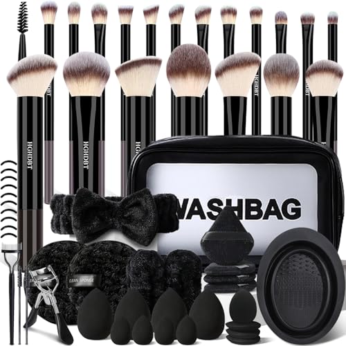 Image 2 of Black for the product HGHDBT 57Pcs Makeup Brushes Set Professional with Case