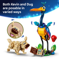 Thumbnail for LEGO Disney and Pixar Kevin & Dug Building Toy - 'Up' Movie Set for Girls & Boys, Ages 9+ - Disney Gift for Kids & Fans - Kids Bedroom or Desk Decor - 43290