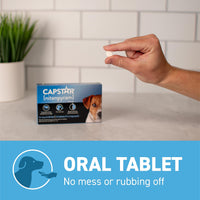 Thumbnail for Capstar (Nitenpyram) Fast-Acting Oral Flea Treatment for Dogs 2-25 Lbs, Vet-Recommended Medication Tablets, Flea Tablets for Dogs Start Killing in 30 Minutes, 6 Doses
