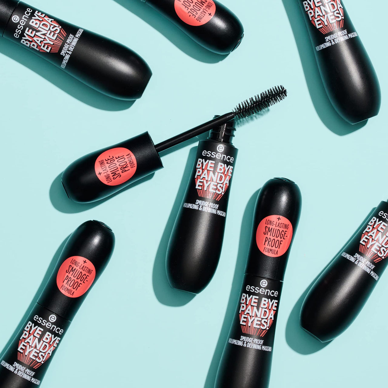 essence | 3-Pack Bye Bye Panda Eyes Tubing Mascara | Smudge-proof, Volumizing definition | Vegan | Cruelty Free