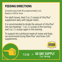 Thumbnail for Farnam Vita Plus Balanced Multi-Vitamin & Mineral horse Supplement, Provides balanced nutrition to support overall health and performance, 7.5 pounds, 60 day supply