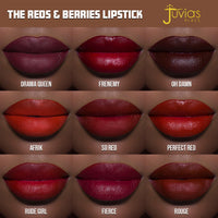 Thumbnail for Juvia's Place Reds & Berries Velvety Matte Lipsticks The Deep Reds Rude Girl - Dark Red, Soft-Matte Lipstick, Hydrating, Highly Pigmented, Creamy, Smooth, and Long-Lasting