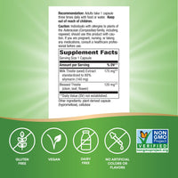 Thumbnail for Nature's Way Milk Thistle, Supports Liver Function & Liver Detox Pathways*, 175 mg Milk Thistle Seed Extract Standardized to 80% Silymarin per Serving, Vegan, 60 Capsules (Packaging May Vary)