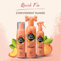 Thumbnail for Pet Head Quick Fix Dog Grooming Foam | Peach Scent | No Rinse Dog Shampoo for Smelly Dogs | Nourishes and Deodorizes Pet Coat & Skin | Vegan | Gentle Formula for Puppies | Made in USA | 6.7 fl. oz.