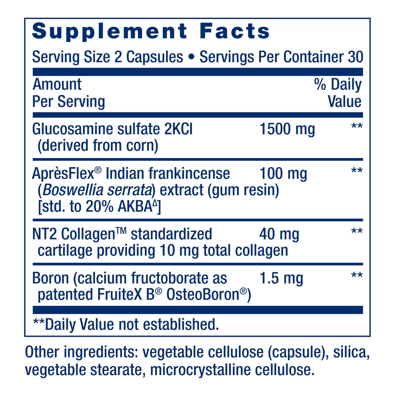 Life Extension ArthroMax® Advanced NT2 Collagen™ & AprèsFlex®, glucosamine sulfate, Boswellia (Indian Frankincense), Joint Health, Mobility, Gluten-Free, Non-GMO, 60 Capsules