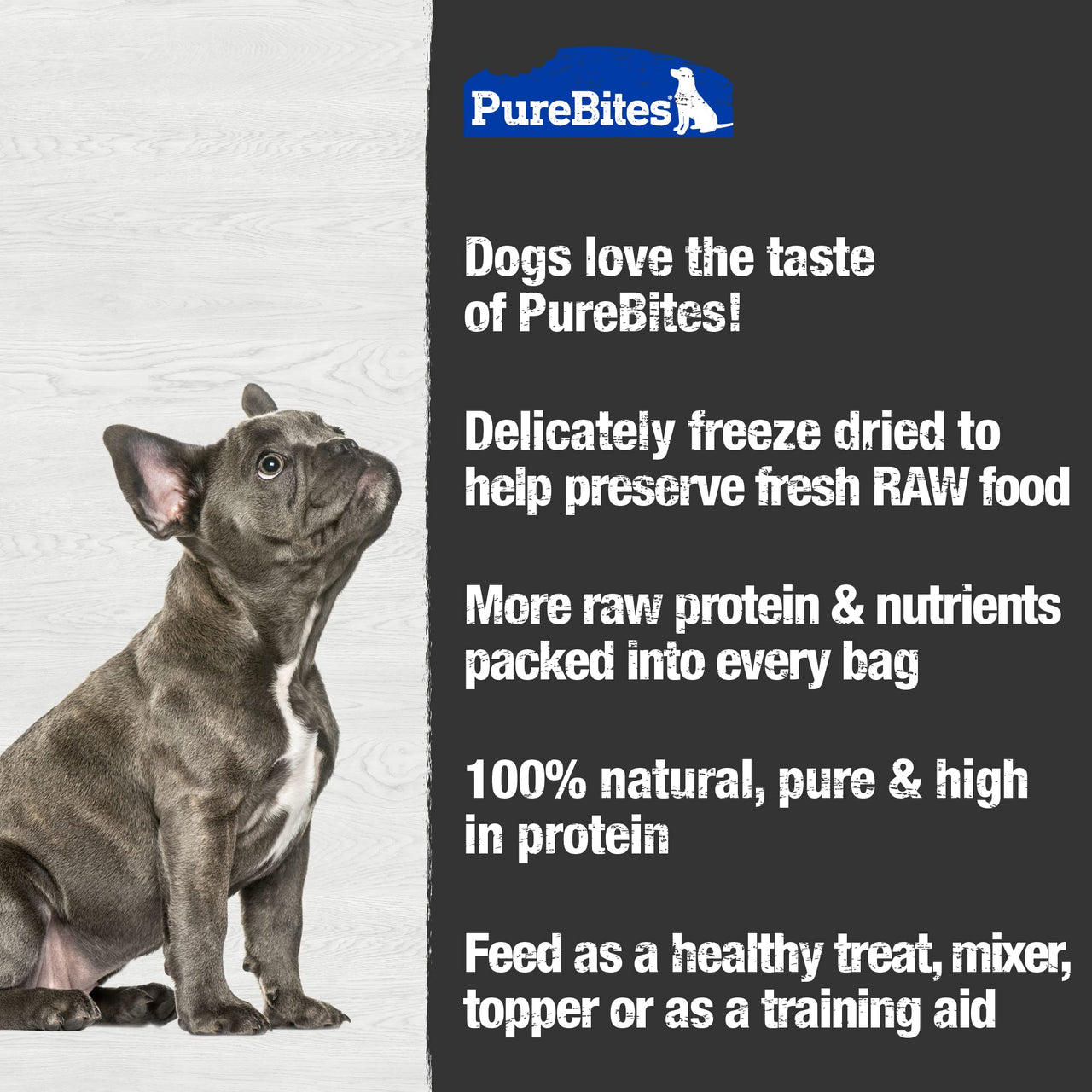 PureBites Cheddar Cheese Freeze Dried Dog Treats, 1 Ingredient, Made in USA, 4.2oz
