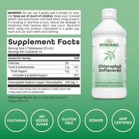 Thumbnail for Dynamic Health Liquid Chlorophyll Unflavored 100 mg, Sodium Copper Chlorophyllins with Alfalfa and Mulberry Leaves, Plant Cleanse and Deodorizing, No Added Sugar, 16 Fl Oz
