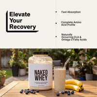 Thumbnail for NAKED Whey 5LB 100% Grass Fed Unflavored Whey Protein Powder - Only 1 Ingredient, NSF Certified, Undenatured, Gluten Free, Soy Free, Promote Muscle Growth and Recovery - 76 Servings