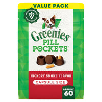 Thumbnail for Greenies Pill Pockets for Dogs Large Size, Dog Treat Pouch for Capsule Medication, Hickory Smoke Flavor, 15.8 oz. Pouch