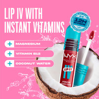 Thumbnail for NYX PROFESSIONAL MAKEUP Lip IV Hydrating Glossy Lip Stain with 12HR Hydration - Berry Thirsty (Red)