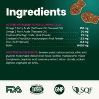 Thumbnail for VetriScience Hairball Control Chews for Cats, Omega-3 and Fiber Supplement, Support Digestion and Skin and Coat, Tasty Small Bites, Chicken, 60 Count