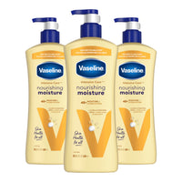 Thumbnail for Vaseline Intensive Care Nourishing Moisture Body Lotion 3 Pk Made with Ultra-Hydrating Lipids + Pure Oat Extract for Dry Skin, for Nourished, Healthy-Looking Skin 20.3 oz