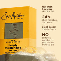 Thumbnail for SheaMoisture Bar Soap Raw Shea Butter 4 count Moisturize and Restore Dry Skin Deeply Moisturizing bar soap with 24h shea moisture nutrients for Healthy, Glowing Skin 8 oz