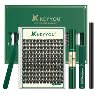 Thumbnail for KEYYOU Lash Clusters Kit 144pcs Thick Volume D Curl Lash Clusters Lash Extension Kit with Mascara Brush Bond and Seal Lash Glue Remover Lash Applicators Lash Brush for DIY Lash Extensions (Y02 Kit)