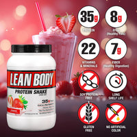 Thumbnail for Labrada Nutrition Lean Body Hi-Protein Shake, Strawberry, 2.47-Pound Tub Strawberry Packaging May Vary