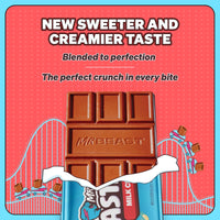 Thumbnail for MrBeast Feastables Milk Chocolate Crunch Bar, King Size, 10 Count, Crispy Rice Chocolate Candy, Fairtrade Cocoa, 2.1oz Each