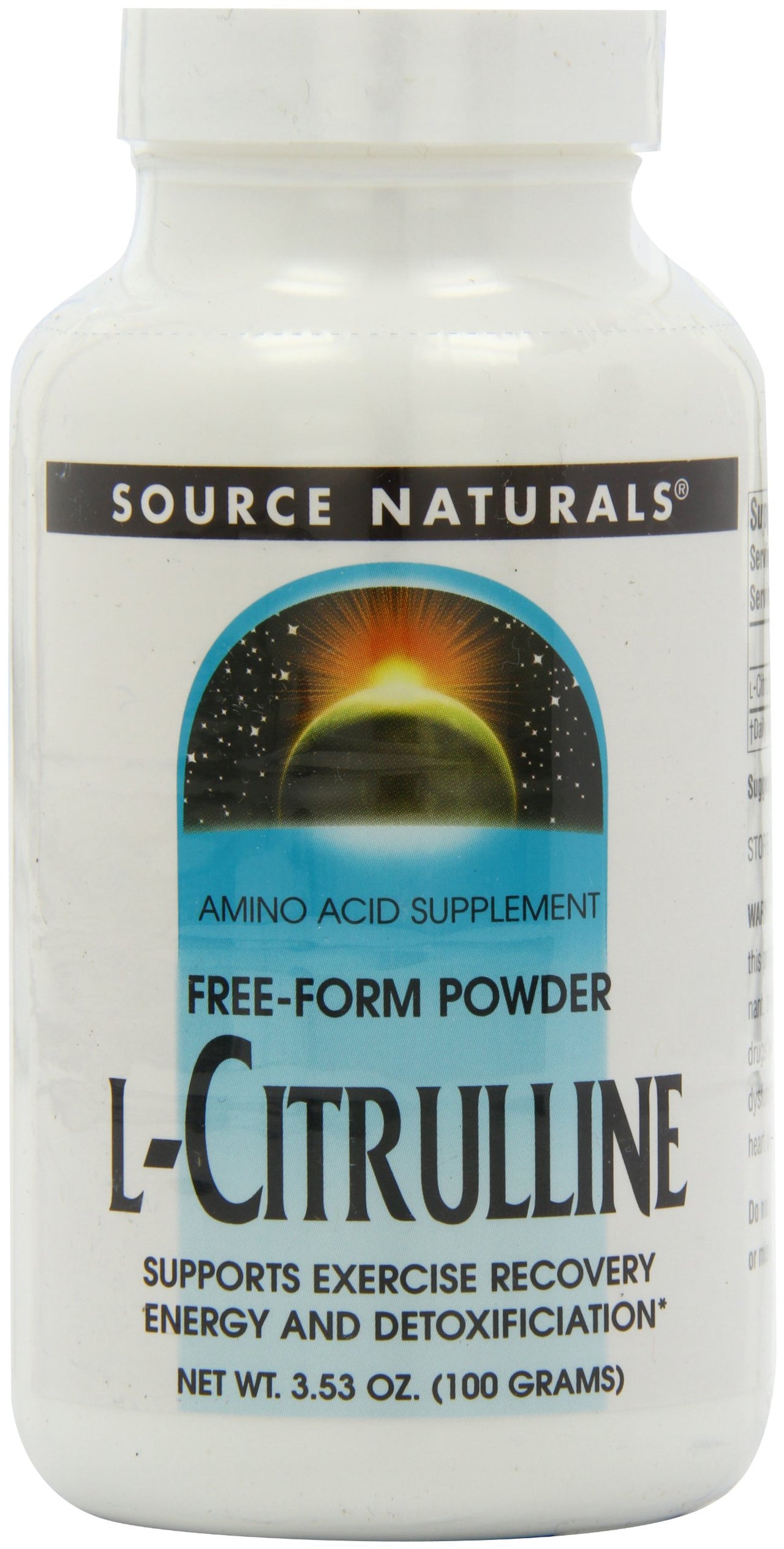 Source Naturals L-Citrulline Powder, Supports Exercise Recovery, Energy, and Detoxification - 100g