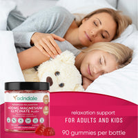Thumbnail for Adndale 90 CT Magnesium Glycinate 400 mg Gummies with Ashwagandha, Magnesium Malate & Taurate, Sugar Free Magnesium Gummies for Adults & Kids.