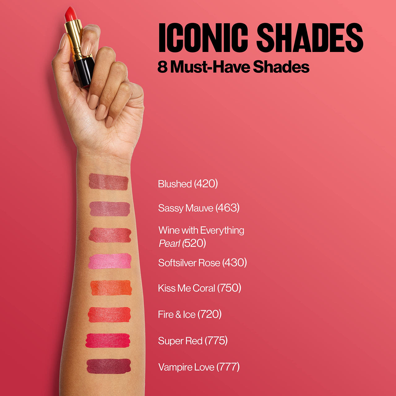 Revlon Super Lustrous Lipstick, Creamy Formula For Soft, Fuller-Looking Lips, Moisturized Feel, Certainly Red (740), 0.15 oz