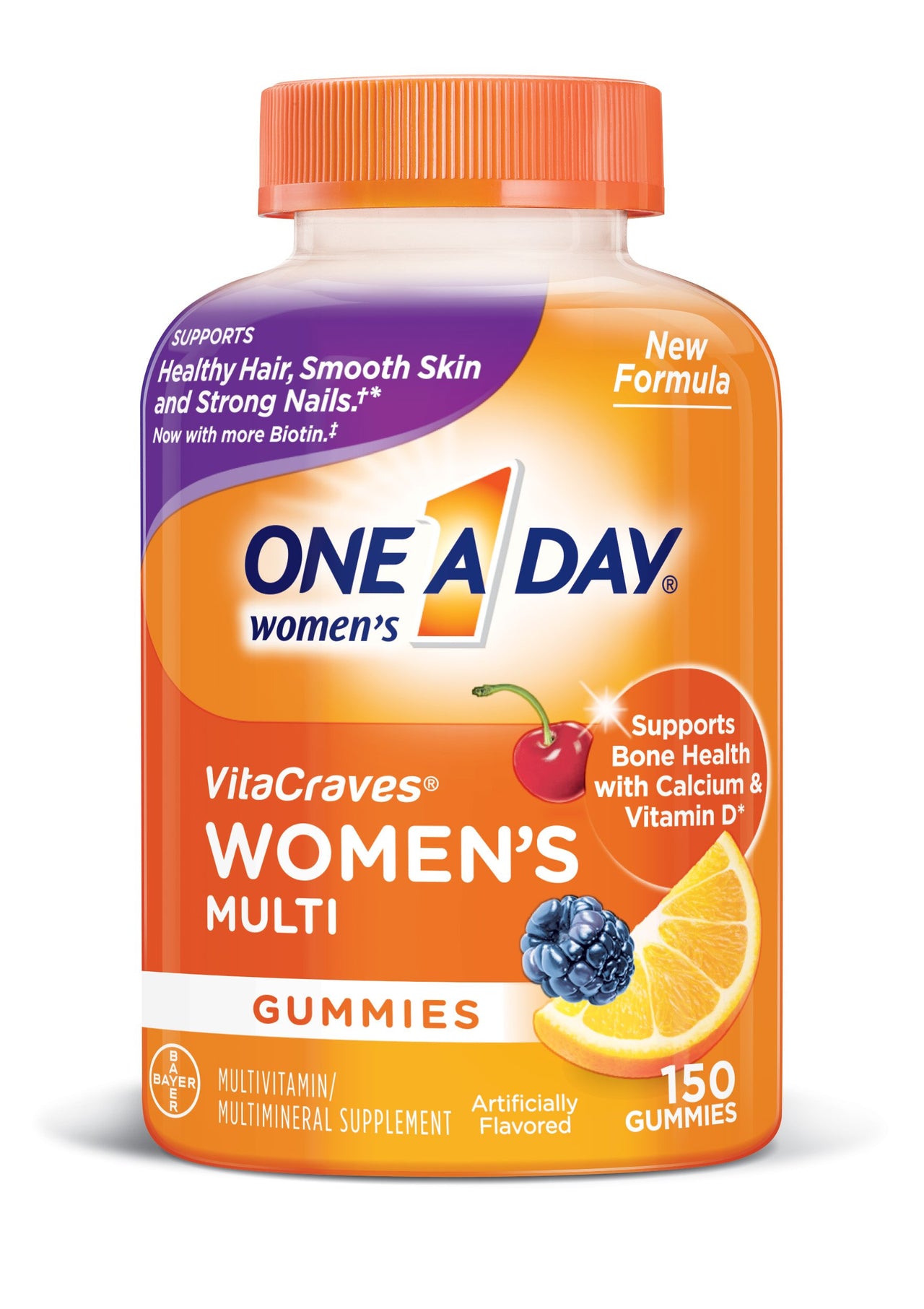 One A Day Womenâ€™s Multivitamin, Supplement with Vitamins A, C, E, B1, B2, B6, B12, Biotin, Calcium and Vitamin D, 150 count