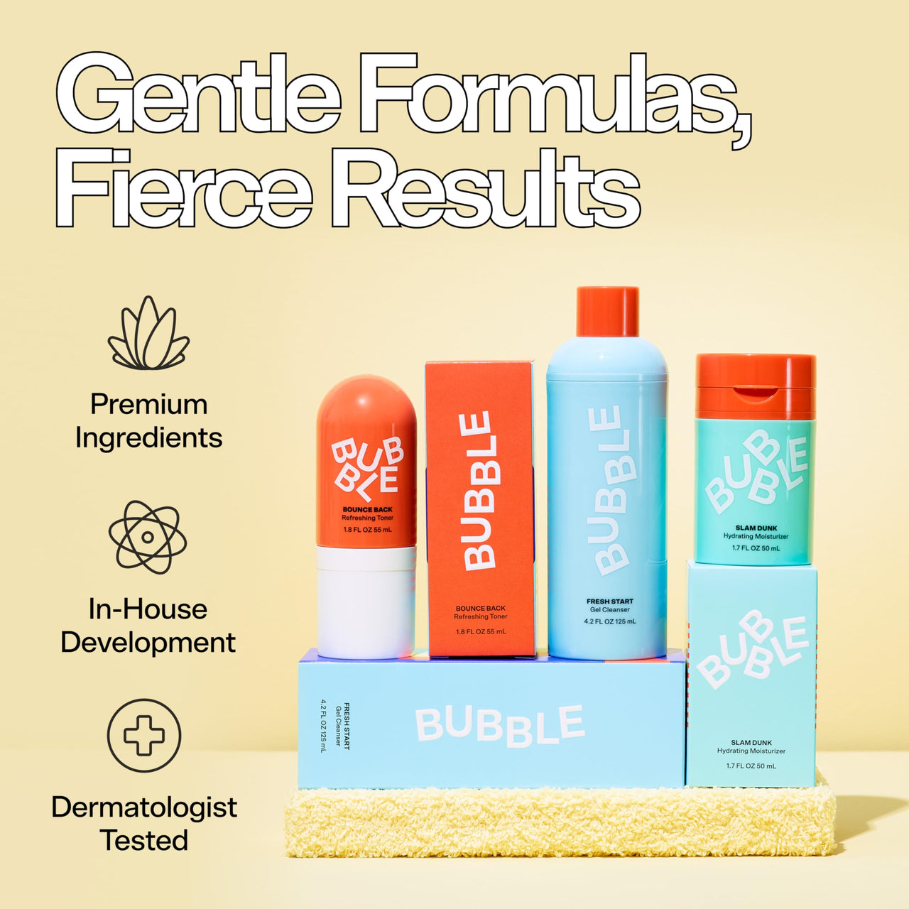 Bubble Skincare Slam Dunk Face Moisturizer - Hydrating Face Cream for Dry Skin Made with Vitamin E + Aloe Vera Juice for a Glowing Complexion - Skin Care with Blue Light Protection (50ml)