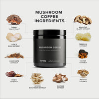 Thumbnail for Mushroom Coffee - Ultra High Potency 10:1 Concentrated Extract - Colombian Sourced Beans with 10 Mushroom Blend, Lion's Mane & Cordyceps - Rich & Functional Coffee Alternative - Third-Party Lab Tested