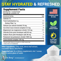 Thumbnail for Dr. Berg Zero Sugar Hydration Keto Electrolyte Powder - Enhanced w/ 1000 mg of Potassium & Real Pink Himalayan Salt (NOT Table Salt) - Cucumber Lime Flavor Hydration Drink Mix Supplement - 50 Servings