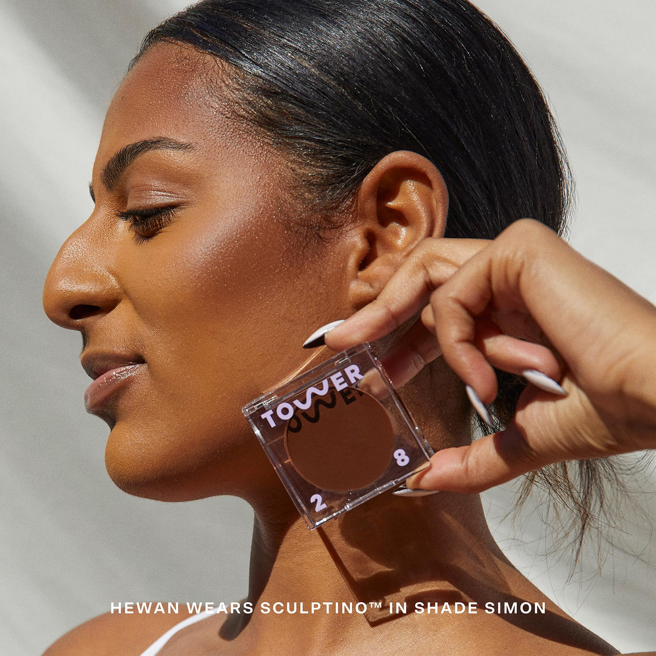 Tower 28 Sculptino Cream Contour - Foolproof Cream Bronzer Contour - Natural Face Sculpting Matte Bronzer Balm - Vegan, Everyday Face Makeup for Sensitive Skin - Deep Neutral (0.16 oz)