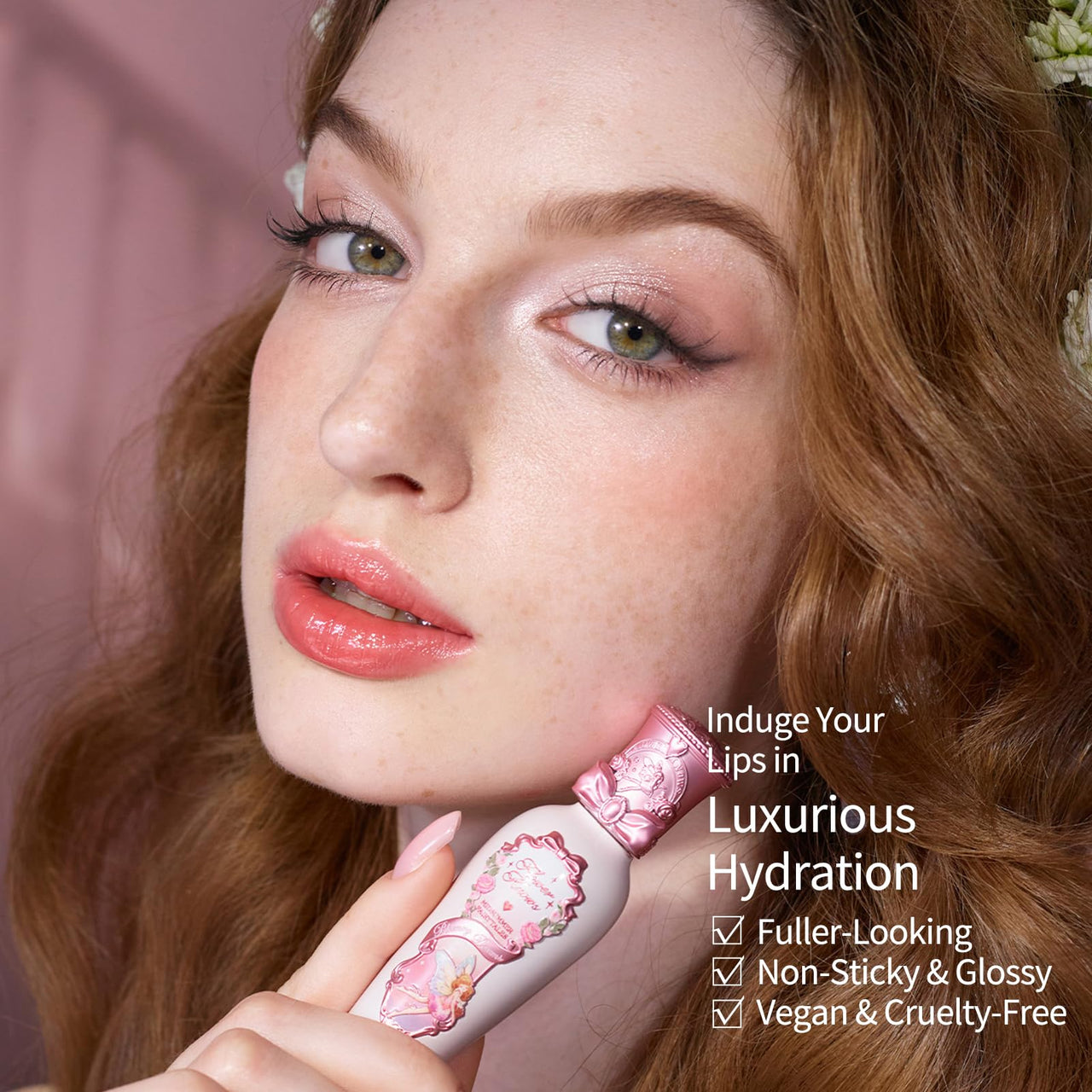 Flower Knows Midsummer Fairytales Lip Gloss-Glowy Moisturizing Coating Lip Lacquer-Hydrating Tinted Lip Oil for Girls&Women-Vegan & Cruelty Free-0.17Fl Oz(G03 Firefly)