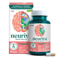 Thumbnail for NEURIVA Original Decaffeinated Clinically Tested Nootropic Brain Supplement for Memory, Focus & Concentration, NeuroFactor & Phosphatidylserine, 28ct Capsules