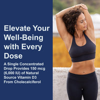 Thumbnail for Carlson - Super Daily D3, 6000 IU (150 mcg) per Drop, Liquid Vitamin D3, 1-Year Supply, Non-GMO, Unflavored, 365 Vegetarian Drops (10.3 mL)