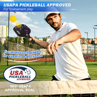 Thumbnail for MTEN Pickleball Paddles Set of 2, USAPA Approved Fiberglass Surface Pickleball Set with 2 Pickleball Rackets,4 Pickleball Balls,1 Portable Carry Bag, Pickle Racket Set for Men Women