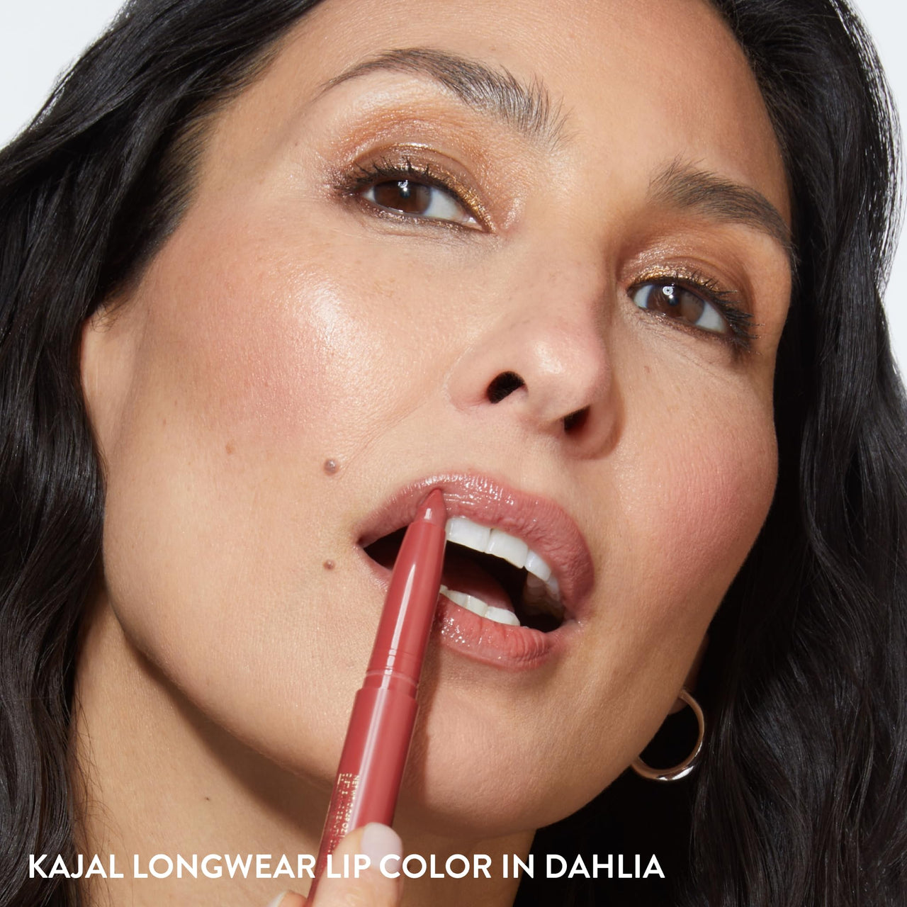 LAURA GELLER NEW YORK The Kajal Collection 3pc Makeup Set (02 Black Mascara, Deep Black Eyeliner, Dahlia Lip Color)
