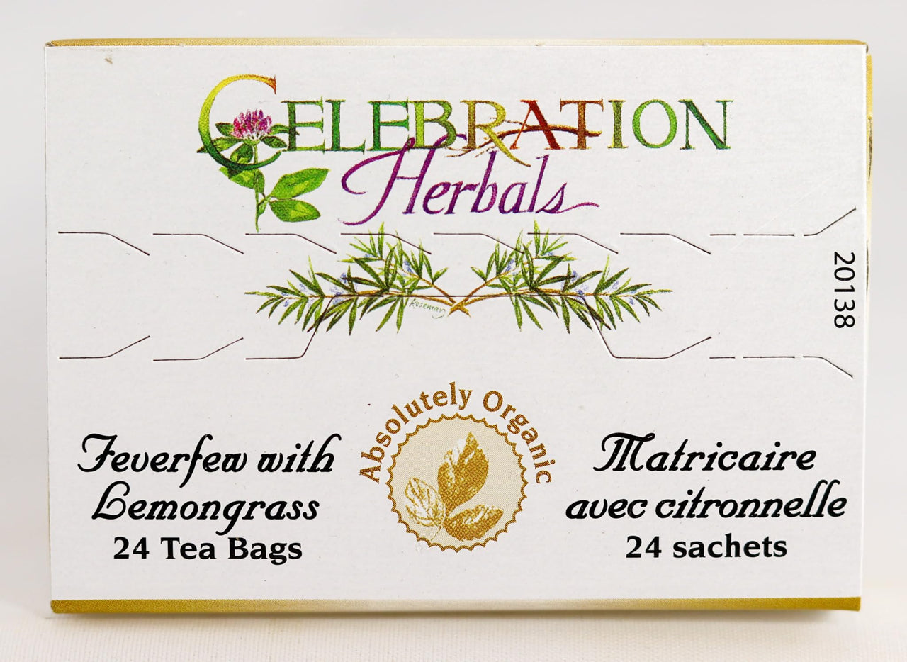Celebration Herbals Feverfew Lemongrass Tea Organic 24 TB