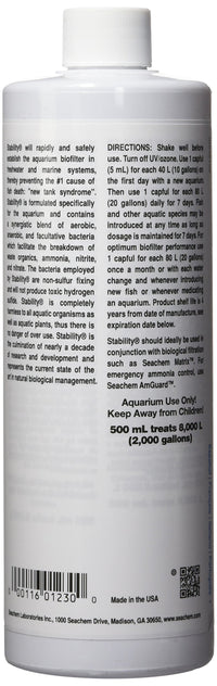 Thumbnail for Seachem Stability Fish Tank Stabilizer - For Freshwater and Marine Aquariums, 16.9 Fl Oz (Pack of 1)