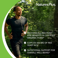 Thumbnail for NaturesPlus Source of Life Garden Red Yeast Rice - 60 Capsules - Nutritional and Digestive Support - USDA Certified Organic, Non-GMO, Vegan, Gluten Free - 60 Servings