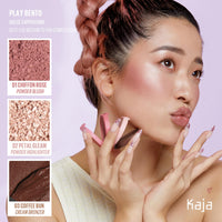 Thumbnail for KAJA 3 Colors Palette - Play Bento_Dolce Cappuccino | Powder Blusher, Highlighter, Cream Bronzer, Creamy Application, with Mango Seed Butter, Powdery Finish, Lightweight Formula, Neutral