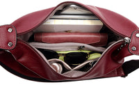 Thumbnail for Covelin Women's Retro Sling Shoulder Bag from, Leather Crossbody Tote Handbag Wine Red